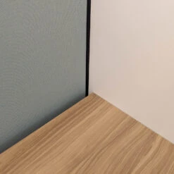 Herman Miller 7.5×5 Used Canvas Cubicle, White, Light Blue And Wood – Sold As Standalone 6 Herman Miller 7.5×5 Used Canvas Cubicle, White, Light Blue And Wood – Sold As Standalone -Office Furniture Store Herman Miller 7.5x6 Used Canvas Cubicle White Light Blue Wood Glass 04 2