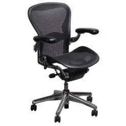 Herman Miller Aeron Used Aluminum Base Size B Task Chair, Carbon