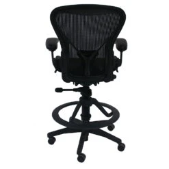 Herman Miller Aeron PostureFit Used Size B Stool, Carbon -Office Furniture Store Herman Miller Aeron PostureFit Used Size B Stool Carbon 03