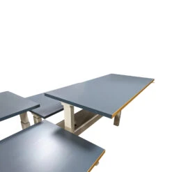 Herman Miller Renew Link Used 30×47 Inch Open Benching W Adjustable Height, Blue And Oak Laminate – Sold In Pods -Office Furniture Store Herman Miller Renew Link Used 08