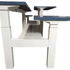 Herman Miller Renew Link Used 30×47 Inch Open Benching W Adjustable Height, Blue And Oak Laminate – Sold In Pods -Office Furniture Store Herman Miller Renew Link Used 09