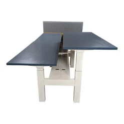 Herman Miller Renew Link Used 30×60 Inch Open Benching W Adjustable Height And Laminate End Panel, Blue And Oak Laminate – Sold In Pods -Office Furniture Store Herman Miller Renew Link Used 30x60 Open Benching 04