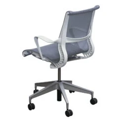 Herman Miller Setu Used Mesh Conference Chair, Gray With White 6 Herman Miller Setu Used Mesh Conference Chair, Gray With White -Office Furniture Store Herman Miller Setu Used Mesh Conference Chair Gray White 03