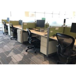 Herman Miller 2.5×6 Used Canvas Telemarketing Cubicle, Green Apple – Sold In Pods -Office Furniture Store Herman Miller TM Used Canvas Cubicle Green Apple 02