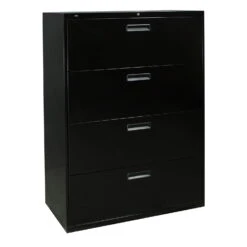 Hon Used 4 Drawer 36 Inch Lateral File, Black