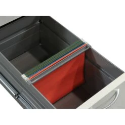 Hon Flagship Used Mobile Pedestal W Cushioned Top, Red Pattern -Office Furniture Store Hon Flagship Used Mobile Pedestal w Cushioned Top Red Pattern 03 1