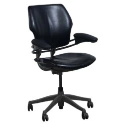 Humanscale Freedom Leather Used Task Chair, Black