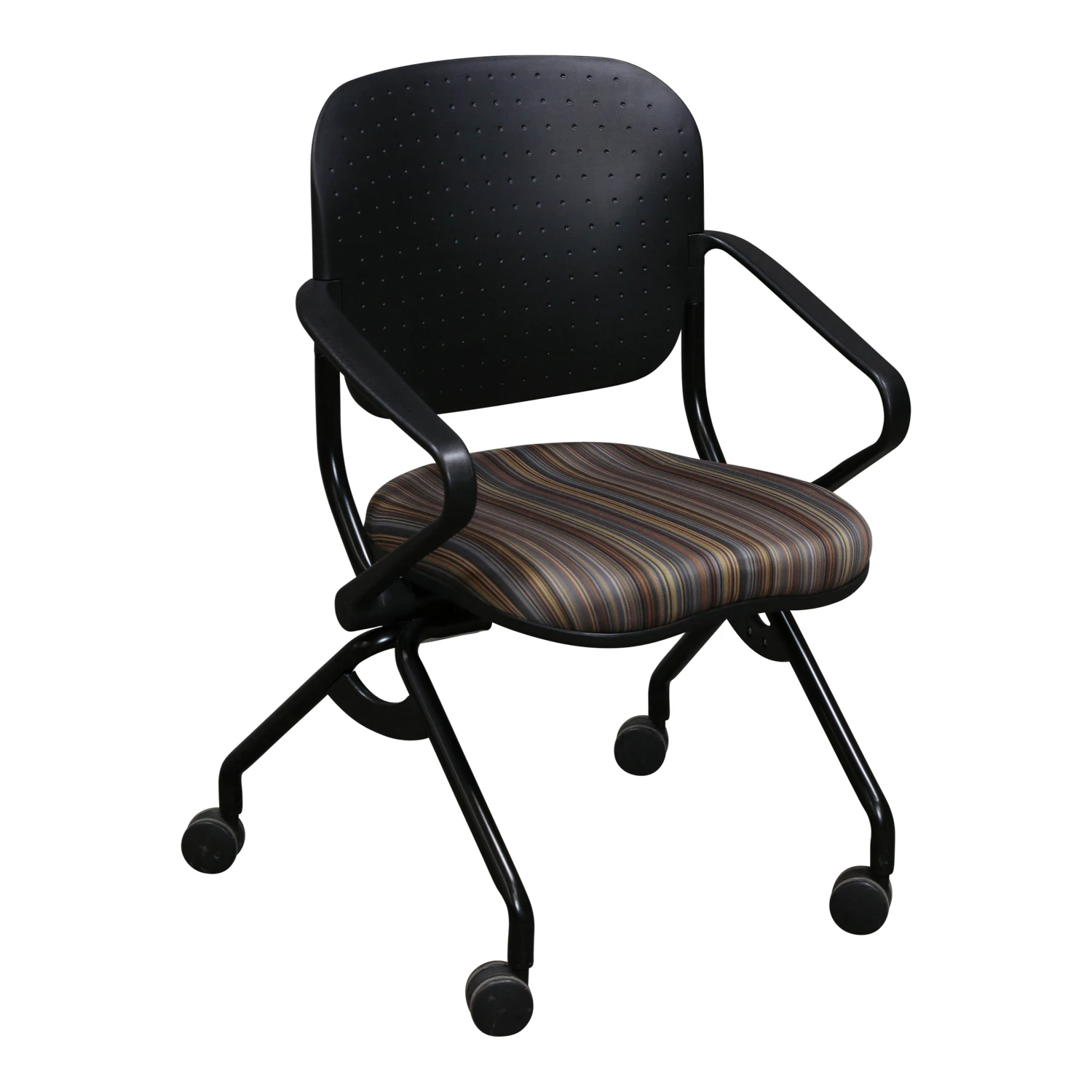 KI Torsion Used Nesting Chair, Bronze Line Pattern 1 KI Torsion Used Nesting Chair, Bronze Line Pattern