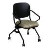 KI Torsion Used Nesting Chair, Green Line Pattern
