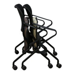 KI Torsion Used Nesting Chair, Green Line Pattern -Office Furniture Store KI Torsion Used Nesting Chair Green Line Pattern 04 1