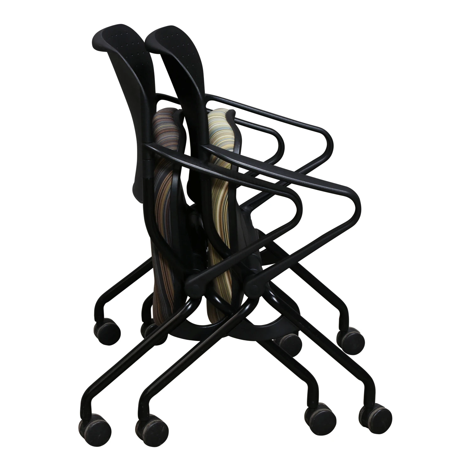 KI Torsion Used Nesting Chair, Bronze Line Pattern 4 KI Torsion Used Nesting Chair, Bronze Line Pattern - Image 4