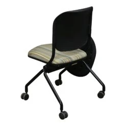 KI Torsion Used Nesting Chair W Right Tablet, Green Line Pattern -Office Furniture Store KI Torsion Used Nesting Chair Right Tablet Green Line Pattern 04