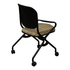 KI Torsion Used Nesting Chair, Yellow Line Pattern -Office Furniture Store KI Torsion Used Nesting Chair Yellow Line Pattern 03