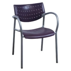 Keilhauer Also Used Plastic Stack Chair, Plum