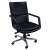 Keilhauer Elite 597 Used Leather Conference Chair, Black