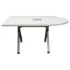 Other 60×42 Laminate Used Bullet Shaped Conference Table, White