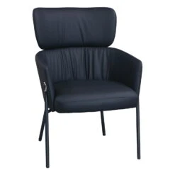 Marley By GoSIT PU Leather Side Chair, Black