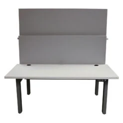 Other National Used 23×59 In Electric Sit Stand Partner Table Desks W Privacy Screen, White -Office Furniture Store National Used Electric Sit Stand Partner Table Desks 05