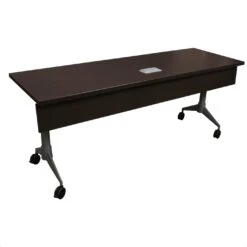 Other OFS Used 24×48 Laminate Training Table W Powered Grommet, Dark Gray