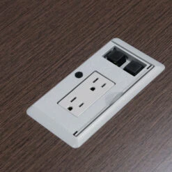 Other OFS Used 24×48 Laminate Training Table W Powered Grommet, Dark Gray -Office Furniture Store OFS Laminate Training Table Powered Grommet Dark Gray 03 1