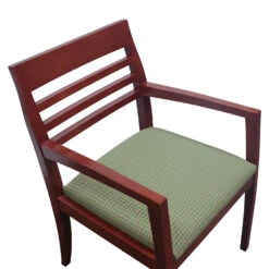 Other Paoli Used Cherry Wood Side Chair, Green Dot Pattern -Office Furniture Store Paoli Used Cherry Wood Side Chair Green Dot Pattern 03