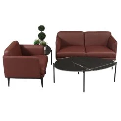 Peyton By GoSIT Modern PU Leather Reception Chair, Dark Brown -Office Furniture Store Peyton by goSIT Modern PU Leather Reception Chair Dark Brown 05