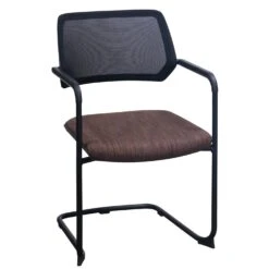 Steelcase QiVi Used Mesh Side Chair, Brown Pattern