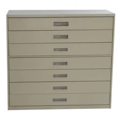 Other RussBasset Library Microfiche Used 7 Drawer File, Putty