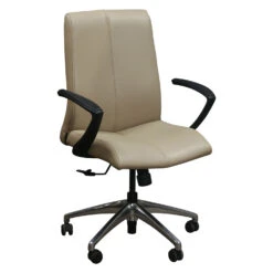 SitOnIt Resonance Used Leather Conference Chair, Tan
