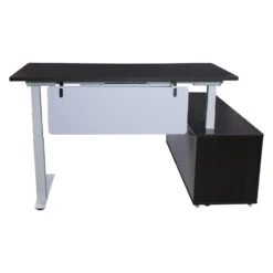 Sonoma Manager Lifting L-Shaped Laminate Desk With Left Return, Gray And White Version 2 -Office Furniture Store Sonoma lfting desk left 01