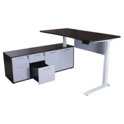 Sonoma Executive Lifting L-Shaped Laminate Desk With Left Return, Gray And White Version 2 13 Sonoma Executive Lifting L-Shaped Laminate Desk With Left Return, Gray And White Version 2 -Office Furniture Store Sonoma lfting desk left 06 1