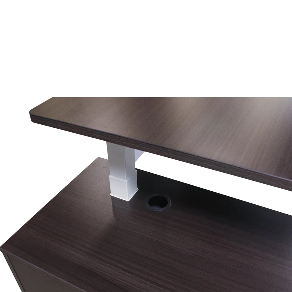 Sonoma Executive Lifting L-Shaped Laminate Desk With Left Return, Gray And White Version 2 6 Sonoma Executive Lifting L-Shaped Laminate Desk With Left Return, Gray And White Version 2 - Image 6