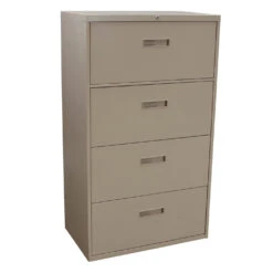 Steelcase 4 Drawer Used 30 Inch Lateral File, Putty
