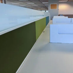 Steelcase Answer 5×2.5 Used Cubicle W Glass In Blues & Greens, Sold In Pods -Office Furniture Store Steelcase Answer 5x2.5 Used Cubicle Glass Blues Greens Sold in Pods 02