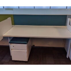 Steelcase Answer 5×2.5 Used Cubicle W Glass In Blues & Greens, Sold In Pods -Office Furniture Store Steelcase Answer 5x2.5 Used Cubicle Glass Blues Greens Sold in Pods 08