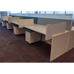 Steelcase Answer 5×2.5 Used Cubicle W Glass In Blues & Greens, Sold In Pods -Office Furniture Store Steelcase Answer 5x2.5 Used Cubicle Glass Blues Greens Sold in Pods 10