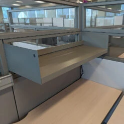 Steelcase Answer 6×6 Used Buddy Station W Extra Glass, Taupe – Sold In Pods -Office Furniture Store Steelcase Answer 6x6 Used Buddy Station Extra Glass Taupe 03