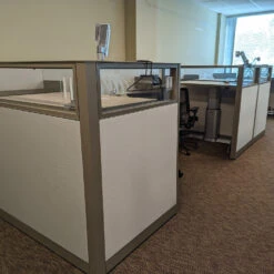 Steelcase Answer 6×6 Used Buddy Station, Light Taupe – Sold In Pods -Office Furniture Store Steelcase Answer 6x6 Used Buddy Station Light Taupe 05