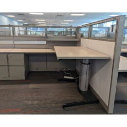 Steelcase Answer 6×6 Used Buddy Station, Taupe – Sold In Pods