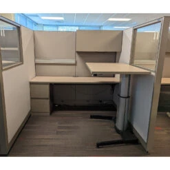Steelcase Answer 6×6 Used Cubicle W Glass, Taupe – Sold In Rows