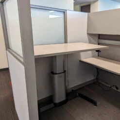 Steelcase Answer 6×6 Used Cubicle W Frosted Glass, Taupe – Sold In Pods -Office Furniture Store Steelcase Answer 6x6 Used Cubicle Taupe 01 1