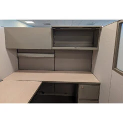 Steelcase Answer 6×6 Used Cubicle W Frosted Glass, Taupe – Sold In Rows -Office Furniture Store Steelcase Answer 6x6 Used Cubicle Taupe 02