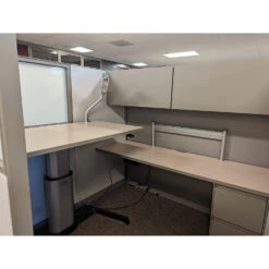 Steelcase Answer 6×6 Used Cubicle W Frosted Glass, Taupe – Sold In Rows -Office Furniture Store Steelcase Answer 6x6 Used Cubicle Taupe 07