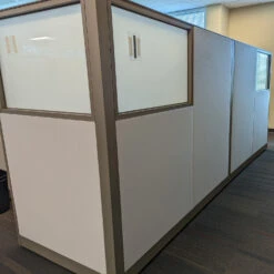 Steelcase Answer 6×6 Used Cubicle W Frosted Glass, Taupe – Sold In Pods -Office Furniture Store Steelcase Answer 6x6 Used Cubicle Taupe 08 1