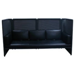 Steelcase Coalesse Lagunitas Lounge System Used Three Seater Sofa, Gray And Black
