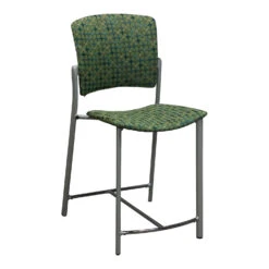 Steelcase Coalesse Used Enea Armless Stool, Green Pattern