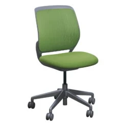 Steelcase Cobi Used Armless Mesh Back Chair, Lime Green