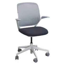 Steelcase Cobi Used Mesh Back Conference Chair, Silver