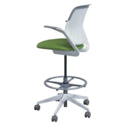 Steelcase Cobi Used Mesh Stool With Fixed Arms, Green -Office Furniture Store Steelcase Cobi Used Mesh Stool with Fixed Arms Green 03