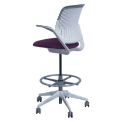 Steelcase Cobi Used Mesh Stool With Fixed Arms, Purple -Office Furniture Store Steelcase Cobi Used Mesh Stool with Fixed Arms Purple 03